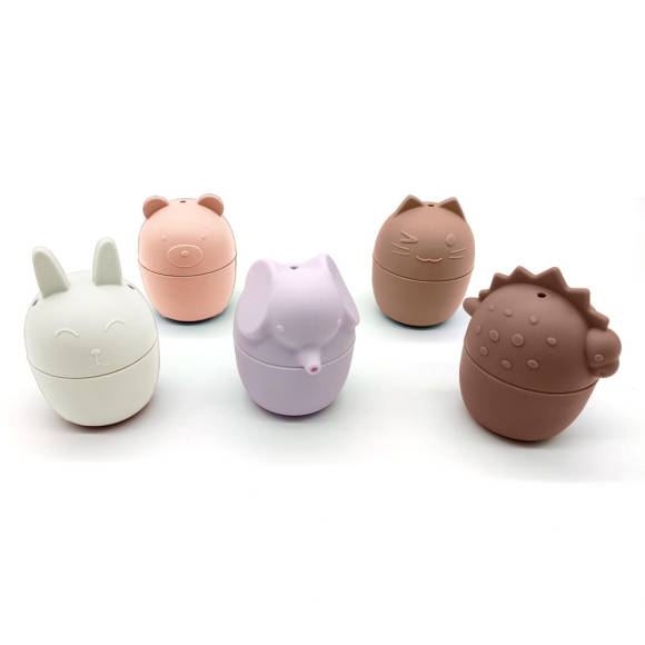 Silikonowe otwierane zabawki do kąpieli - zestaw 5 sztuk - Play&Store